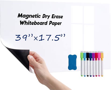 Amazon.com : IMGLOGS Magnetic Dry Erase Whiteboard Contact Paper39×17.5 ...