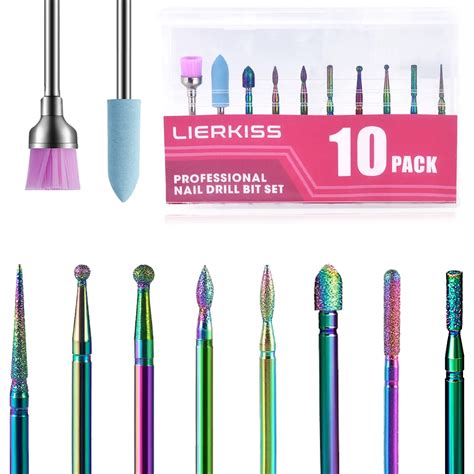 10Pcs Nail Drill Bits Nailcare Set, 3/32 Inch Nail Bits, Ceramic ...