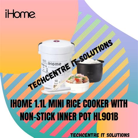 iHome Rice Cooker & Congee Cooker 1.1L White HL901B | Shopee Malaysia
