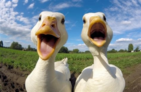 Premium Photo | Funny ducks portrait