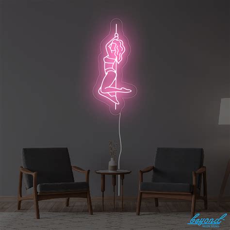 Pole Dancer Stripper Female Body Art LED Neon Sign