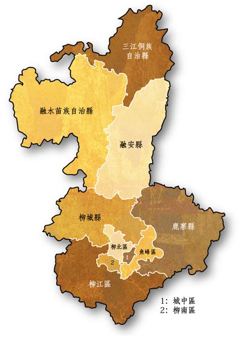 柳州市区域划分地图展示_地图分享