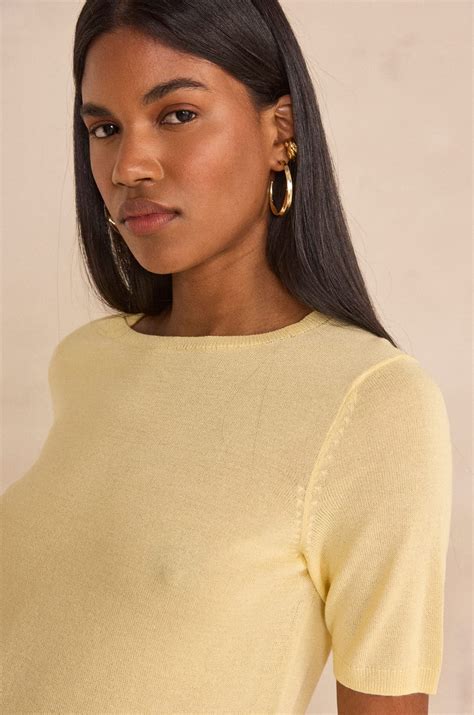 Pull manches courtes PAPRIKA BIS Femme | CITRON | Maison 123
