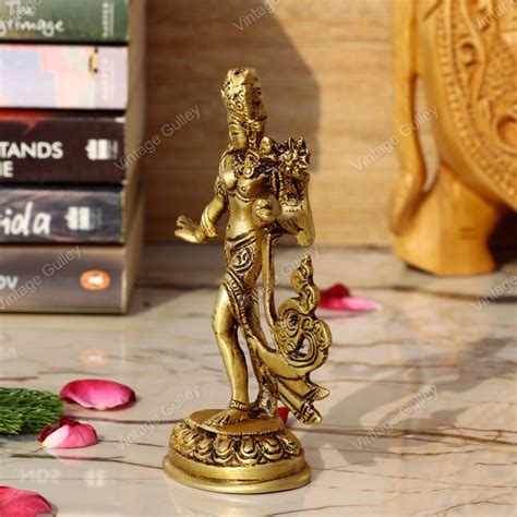 Brass Dancing Apsara Standing Tara Devi – Vintage Gulley
