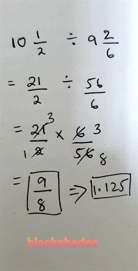 (HELP) what is 10 1/2 ÷ 9 2/6 = ? (show ur work) - brainly.com
