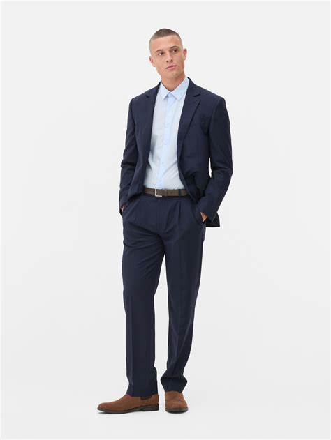 Men's Navy Tailored Suit Pants | Primark