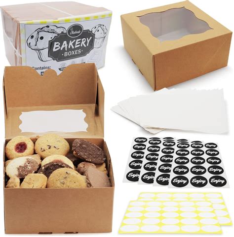 KABODE [50 Boxes] No Assembly 6x6x3 Kraft Cookie India | Ubuy