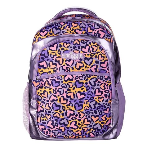 Smiggle Flow Backpack with Three Zipped Compartments | Heart Print ...