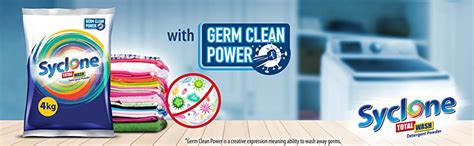 Syclone Total Wash Detergent Powder With Germ Clean Power - 4Kg + 4Kg ...