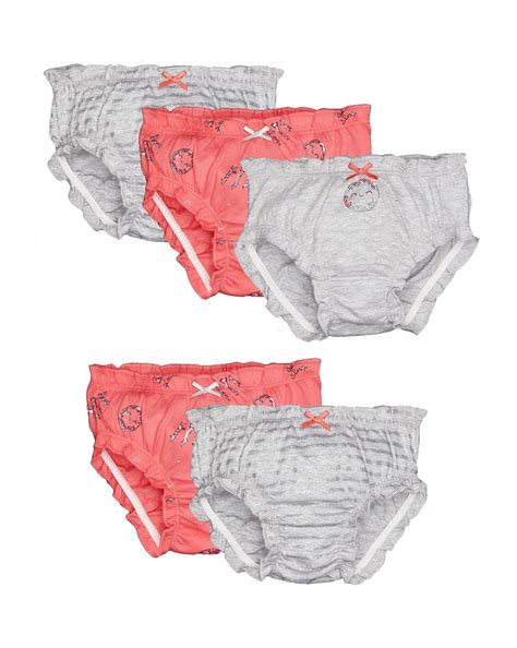 Buy Girls Moon Briefs - 5 Pack - Grey Online at Best Price | Mothercare ...