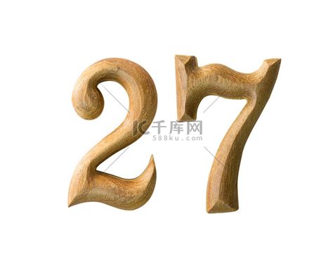木制数字 27高清摄影大图-千库网