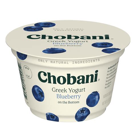 Chobani Greek Non-fat Yogurt Blueberry On The Bottom