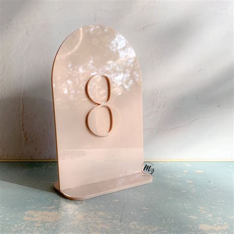 Table Numbers - Nude acrylic – Manimani Design Studio