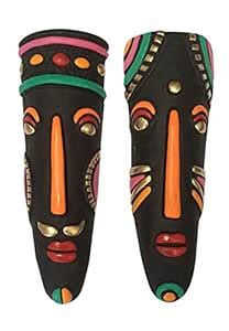 SULFAX IDOL Terracotta Wall Haning Home Decorative Multicolored Tribal ...