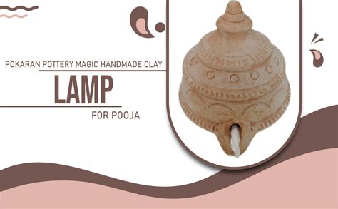 Buy RUKDA Pokaran Pottery Magic Handmade Clay Lamp for Pooja ...