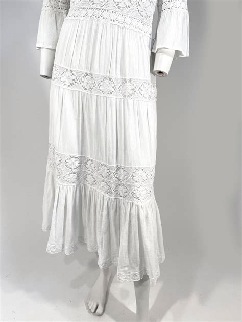 White Bohemian Peasant Dress For Sale at 1stDibs | white peasant dress ...
