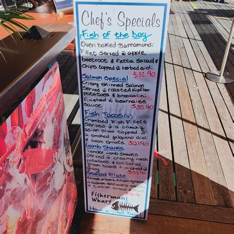 Menu at Fisherman’s Wharf Tavern pub & bar, Main Beach