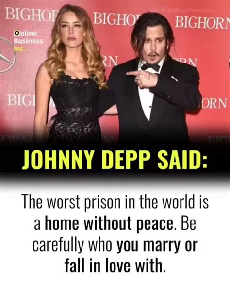 Worst prison in the world is a home without peace! Quotes by Johnny ...