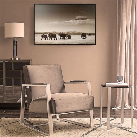Tracey Boyd Sepia Elephants Canvas Wall Art, 36x24