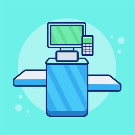 Self-service checkout, cartoon icon 10886508 Vector Art at Vecteezy