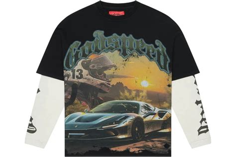 Godspeed Sunset Drift Layered L/S T-shirt Black Wash Men's - FW24 - US