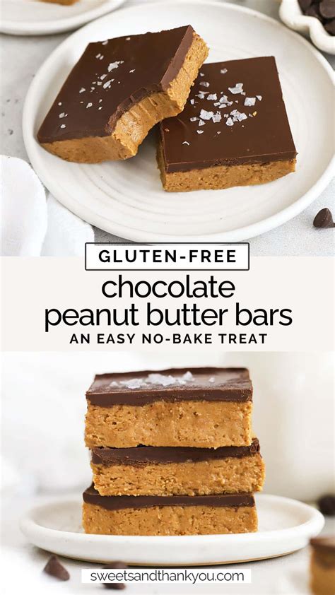 EASY No-Bake Gluten-Free Chocolate Peanut Butter Bars