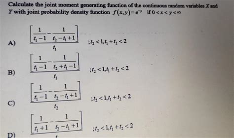 Image result for Moment Generating Function of Joint Distribution Two Variables