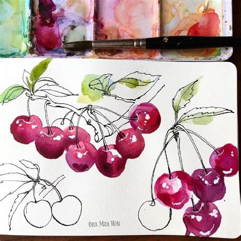 ins泰国水彩艺术家ohn_mar_win笔下的水果水彩画 - 第 2 - 水彩迷