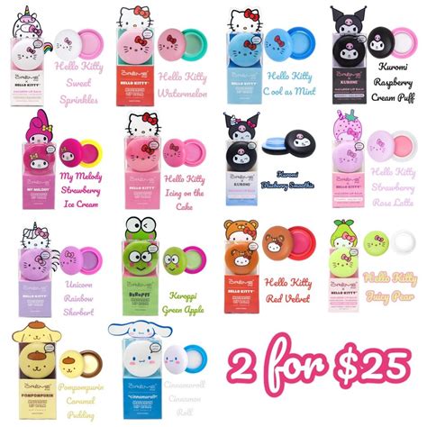 2/$25 The Creme Shop x Sanrio Hello Kitty Macaron Lip Balm Korean ...