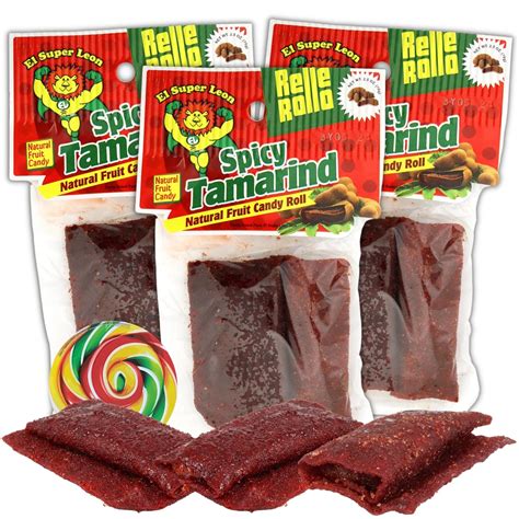 Amazon.com : Needzo Spicy Tamarind Mexican Candy, Chili Gummy Roll Up ...