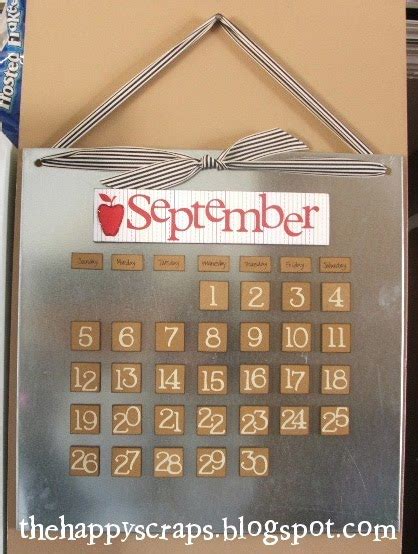 Magnet Board Calendar - The Happy Scraps