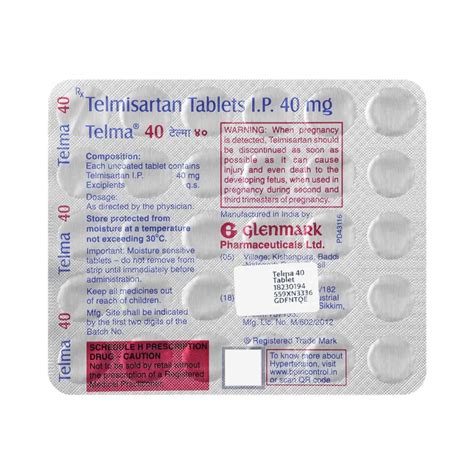 Telbind 40 MG Tablet (10): Uses, Side Effects, Price & Dosage | PharmEasy