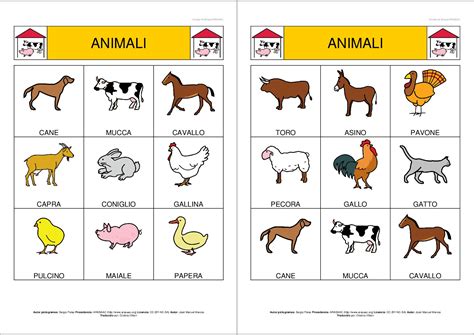 Tombola degli animali - Pictofacile