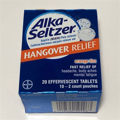 Alka-Seltzer Hangover Relief Tablets (3 60 Tablets) for sale online | eBay