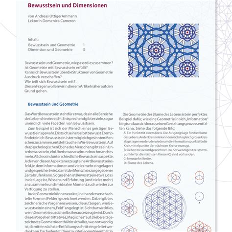 Bewusstsein und Geometrie: Bewusstsein und Dimensionen • AnOA edition