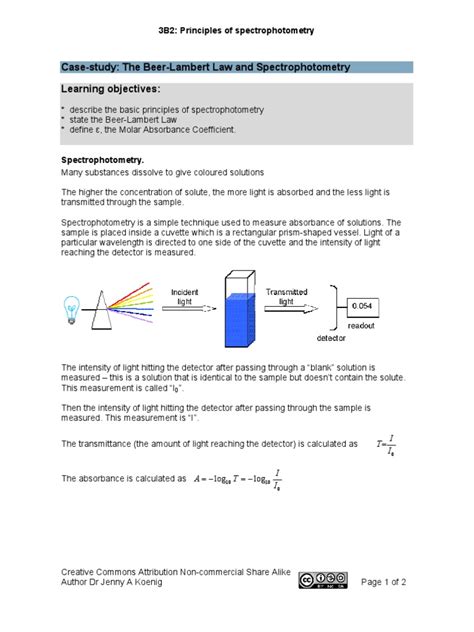 Colorimetry | PDF | Absorbance | Spectrophotometry