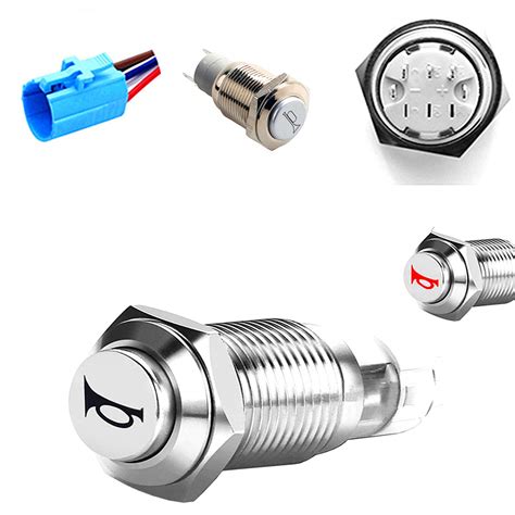Buy AIHOME Car Horn Button Push Button Switch Latching Push Button ...