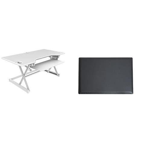 Rocelco 46 Large Height Adjustable Standing Desk Converter with Anti ...