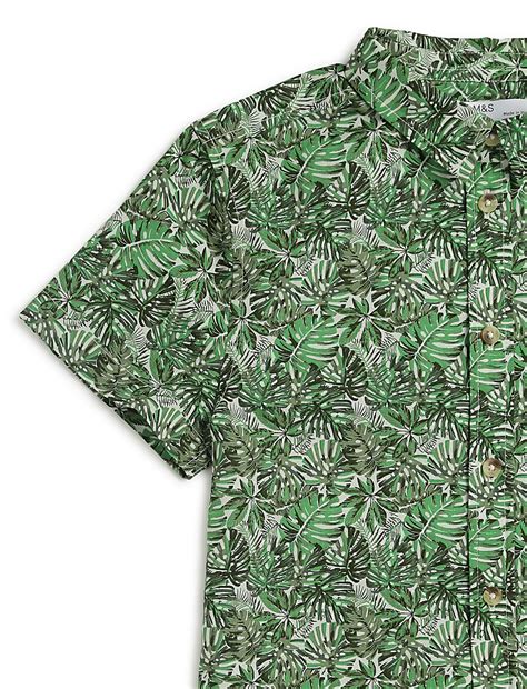 Buy Pure Cotton Tropical Spread Collar Shirt at Marks & Spencer