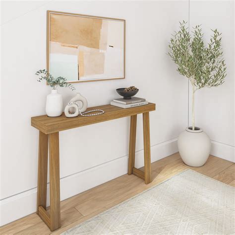 Plank+Beam Solid Wood Console Table 36”, Sofa Table, Narrow Entryway ...
