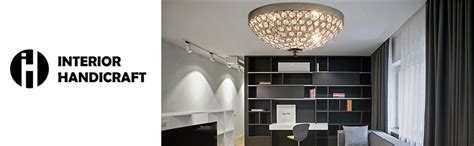 Buy INTERIOR HANDICRAFT 3-Lights Modern Flush Mount LED Crystal Ceiling ...
