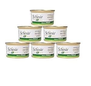 Schesir Adult Wet Cat Food Chicken Fillets, Pack of 6 (85 gm Each ...