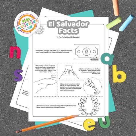 El salvador facts worksheets flag people culture for kids – Artofit