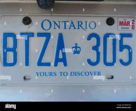 Ontario license plate hi-res stock photography and images - Alamy