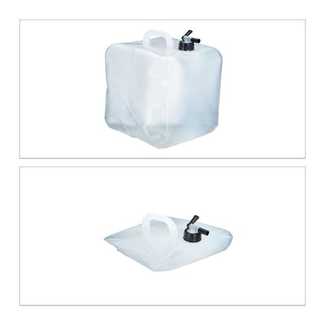Set of 4 Folding Water Canisters Black