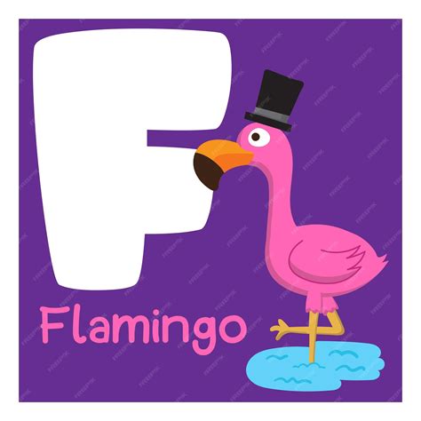 Alfabeto letra f con educación de dibujos animados de animales para ...