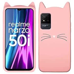 COVERBLACK Coloured 3D Cat Soft Silicone Girls Back Case Cover for ...