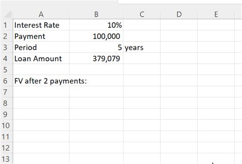 Excel FV Calculation 的图像结果