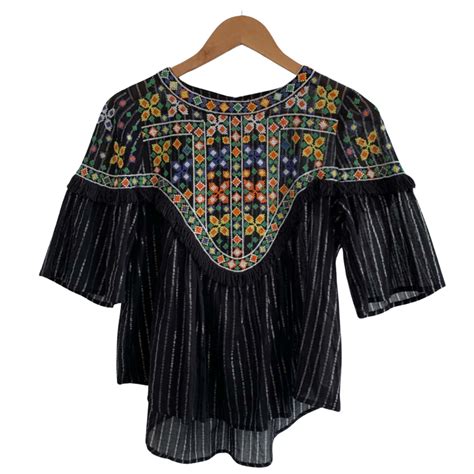 Zara Small Black Boho Shirt(s)