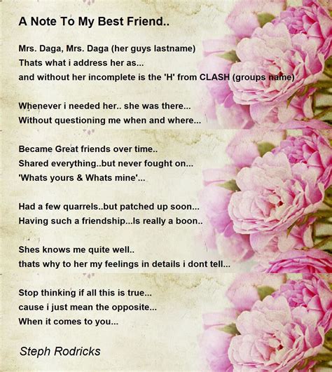 Best Friend Poems For Her